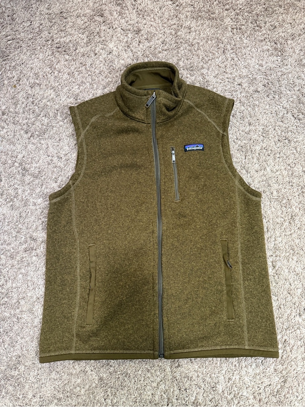 Patagonia Better Sweater Vest Mens Size Medium Green Full Zip Fleece Jacket